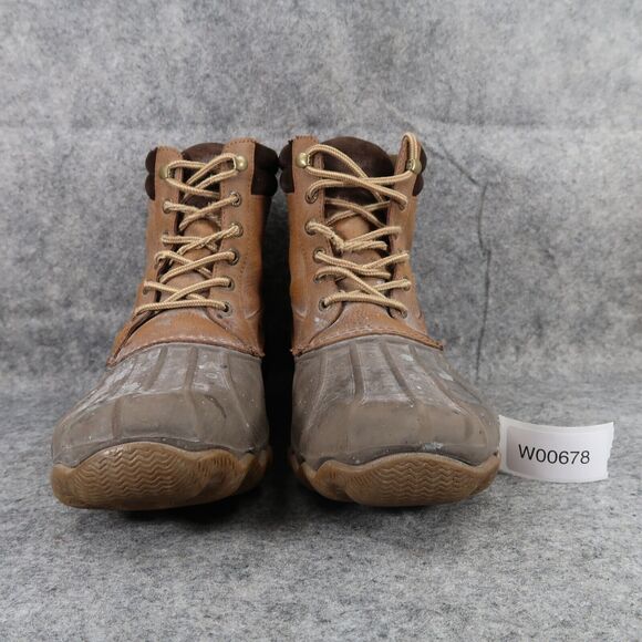 Sperry Shoes Mens 8 Boots Duck Outdoor Leather Waterproof Brewster Lace Up Brown main image 13